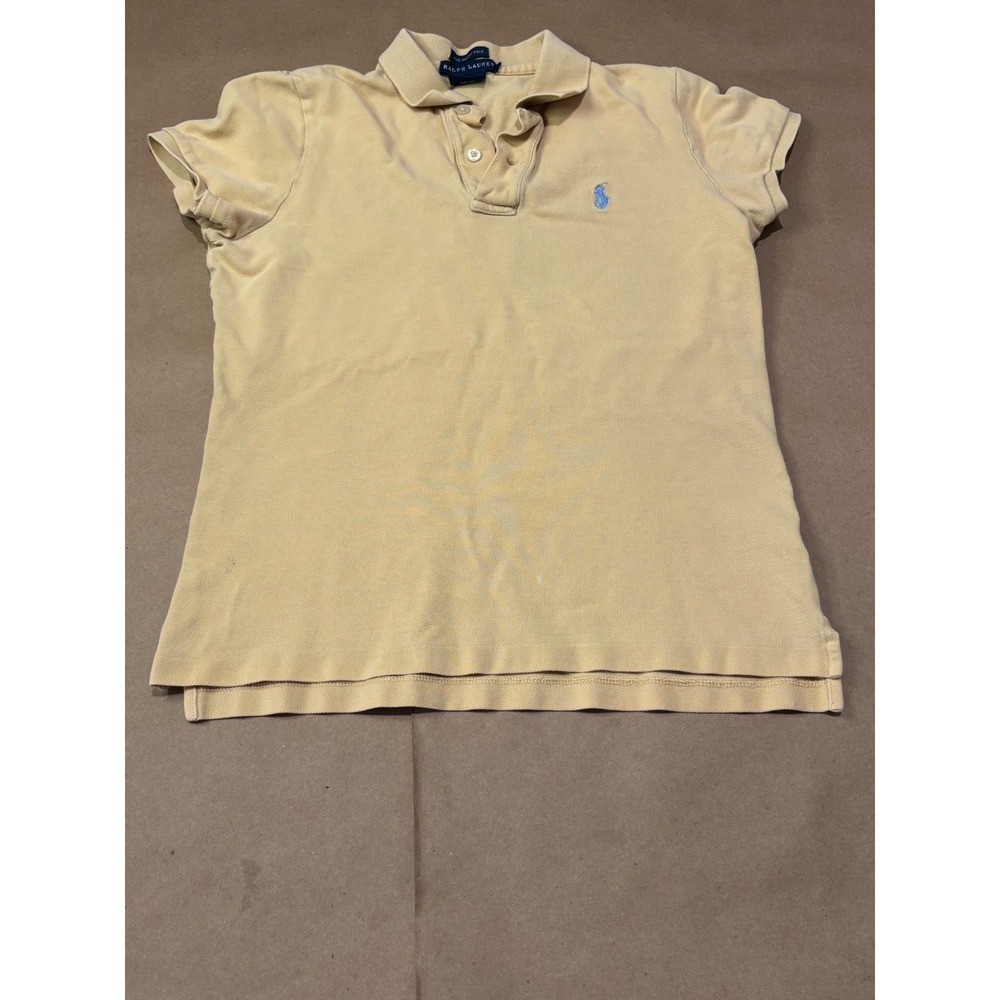 Ralph Lauren Yellow Polo Shirt Womens Size M